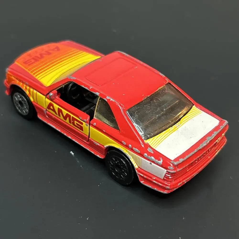 1984 Matchbox Mercedes Benz 500 SEC AMG Rare Color Change Wheels Doors Open VTG